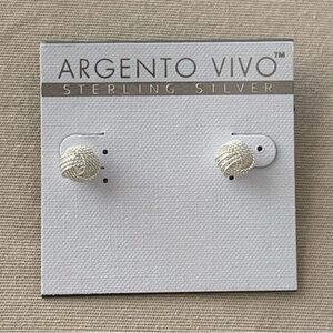 Argento Vivo Sterling Silver Knot Stud Earrings